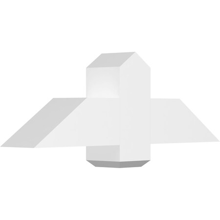 Ekena Millwork Eugene Architectural Grade PVC Gable Bracket, 36"W x 12"H x 6"D x 6"F, 8/12 Pitch GBP036X12X0606EUG00